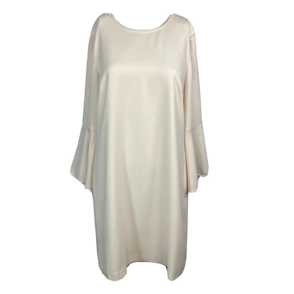 Club Monaco Dress Womens Sz 6 Blush Cream Ivory Larchye Bell Sleeve Shift Sheath